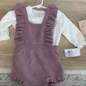 Cat & Jack Purple and White Kids Matching Set